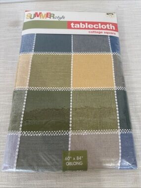 🥕 NWT Bed Bath & Beyond Linen Table Cloth Oblong   50”x84”